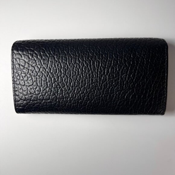 BURBERRY Black Grainy Leather Continental Wallet + Box+ Dust bag - Picture 5 of 12